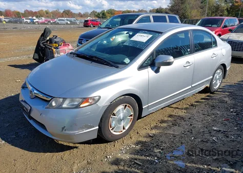 2007 Honda Civic Hybrid z USA, uszkodzony, nr VIN JHMFA36287S008961